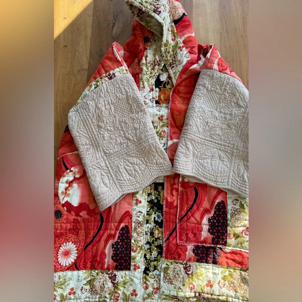 Floral Patchwork Quilted coat - Picture 5 of 8